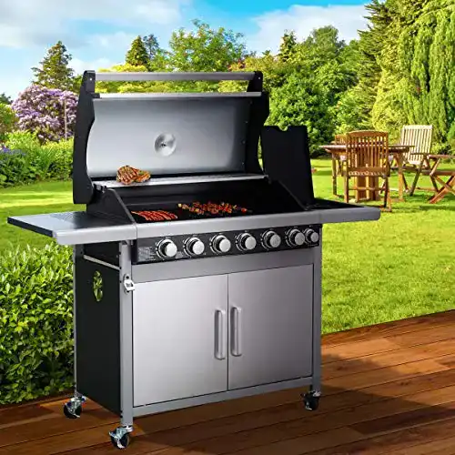 Gasgrill bis 500 Euro BRAST Gasgrill Edelstahl incl. Schutzhaube