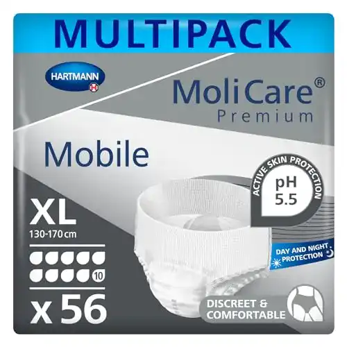 Windeln für Erwachsene Molicare Mobile Einweghose, 4×14 Stück