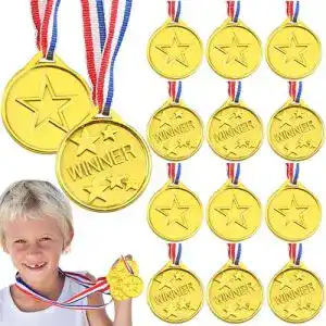 Medaille GOLDGE 12 x Gewinner Gold Kunststoff