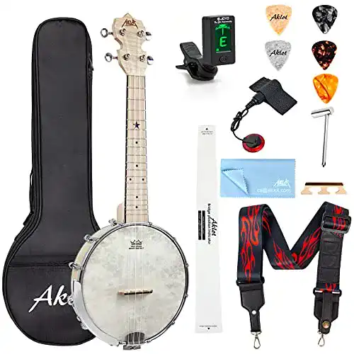 Die beste Banjolele AKLOT ,4 Saiten Banjo-Ukelele 23 Zoll Konzert Remo 2026 Test Bestseller Banjolele AKLOT ,4 Saiten Banjo-Ukelele 23 Zoll Konzert Remo
