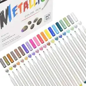 Glitzerstifte DealKits Permanent Metallic Marker Stifte, 20 Farben