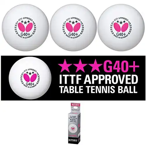 TischtennisbÃ¤lle Butterfly 3 Stern G40 Tisch Tennis Ball (3 Stück) 