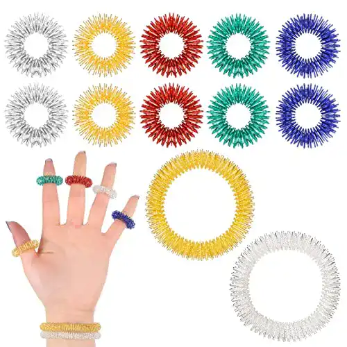 Akupressur-Ring Aoliandatong 12 Stück Massageringe Set