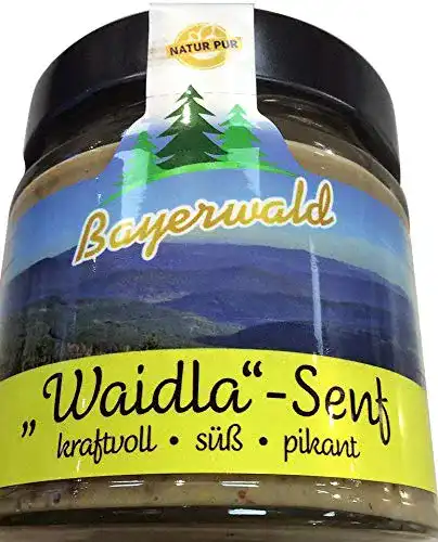 Süßer Senf Wegmann Bayerwald Feinkost, Waidla Senf, 180 ml