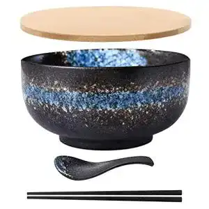 Ramen-Schüssel MUXUE Japanische Schüssel mit Deckel Löffel