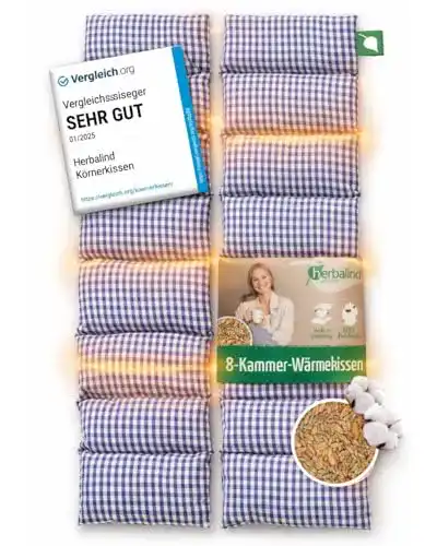 Körnerkissen Herbalind 4020 8-Kammer-Wärmekissen Mikrowelle