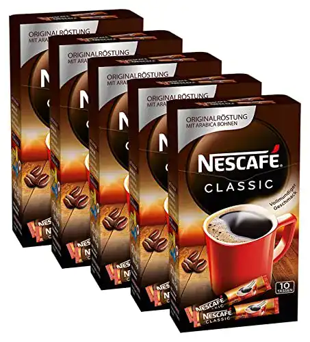 Löslicher Kaffee NESCAFÉ Classic Sticks, 5er Pack (á 10 x 2g)