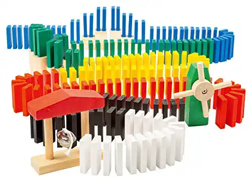 Dominosteine Playtastic, Domino-Set, 480 farbige Holzsteine