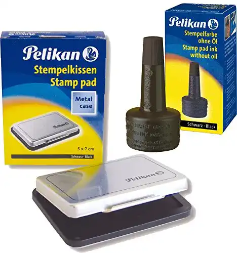 Die beste Stempelkissen Pelikan 3, getränkt, 70x50mm + 28ml Farbe Schwarz 2026 Test Bestseller Stempelkissen Pelikan 3, getränkt, 70x50mm + 28ml Farbe Schwarz