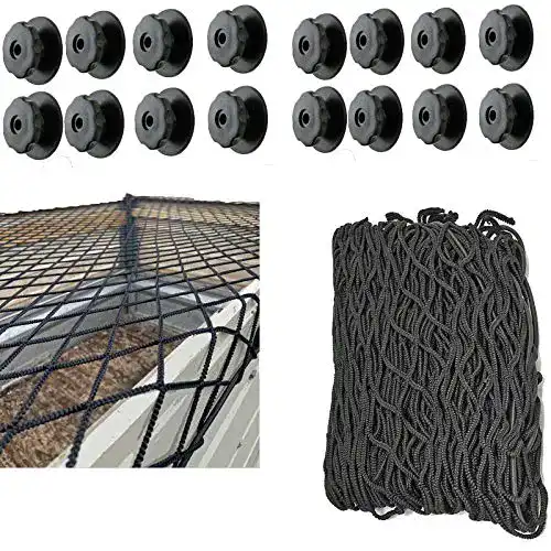 Anhängernetz all-around24 mit Befestigung Rundknöpfen 20St
