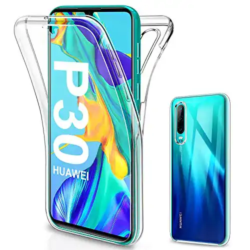Huawei-P30-Hülle SOGUDE, 360 Grad Full Body, transparent