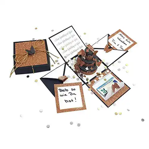 Explosionsbox Frau WUNDERVoll ® DIY Bastelset Happy Birthday