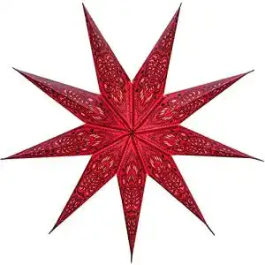 Adventsstern JustStars Papierstern, Set mit Kabel und LED