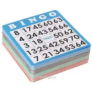 Bingo-Karten Unbekannt 100er Set, Zusatzkarten, Ersatz