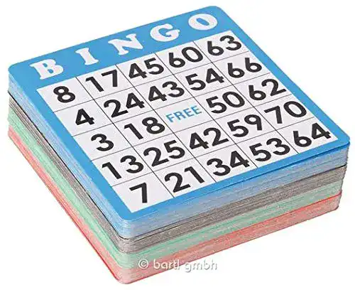 Bingo-Karten Unbekannt 100er Set, Zusatzkarten, Ersatz
