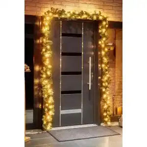 Girlande Bonetti Tannen 5 Meter mit 80 warm-weißen LED, erweiterbar
