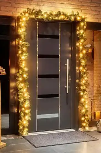 Girlande Bonetti Tannen 5 Meter mit 80 warm-weißen LED, erweiterbar