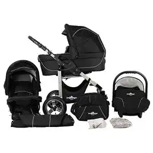 Kinderwagen Bergsteiger Capri 3 in 1 Kombi Megaset 10 teilig