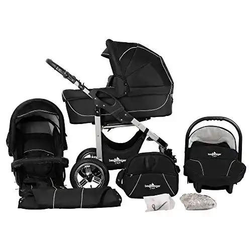 Kinderwagen Bergsteiger Capri 3 in 1 Kombi Megaset 10 teilig