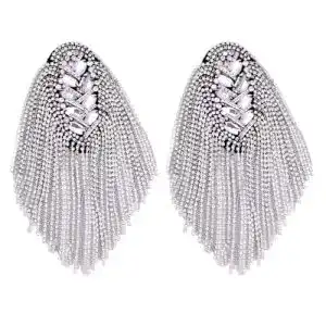 Epaulette SOIMISS 1 Paar Silber Quaste Epaulet Strass