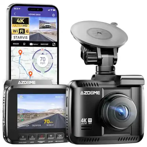 Dashcam 4K AZDOME 4K WiFi Dashcam