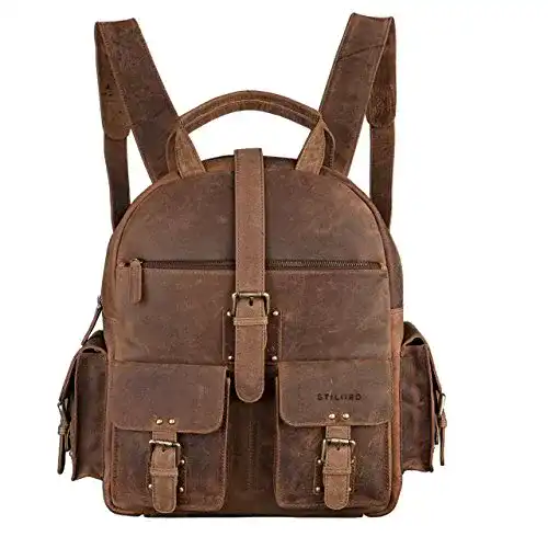 Lederrucksack STILORD ‘Nevada’ Rucksack Leder, Vintage Design