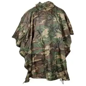 Regenponcho-Jagd MFH US Poncho Ripstop Woodland