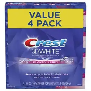 Crest-Zahnpasta Crest 3D White Luxe, Glamorous White, Pack of 4