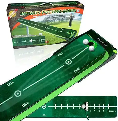 Putting-Matte Best Track Puttingmatte Infinity mit integriertem Ballrücklauf und 2 Unterlegkeile