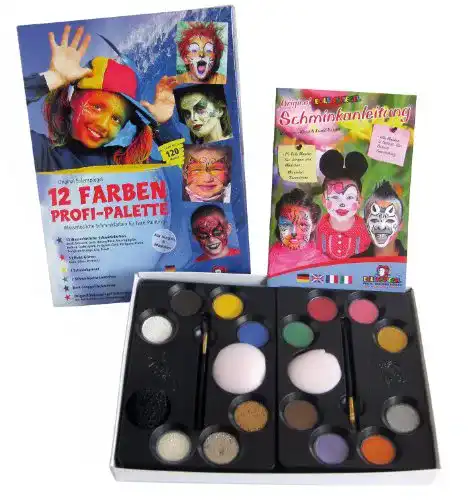 Kinderschminke Eulenspiegel 212011 – Profi Schmink-Palette