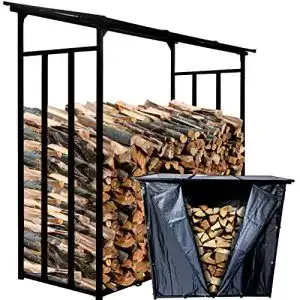 Holzunterstand WELS Kaminholzregal Aussen XXL 185x70x185cm