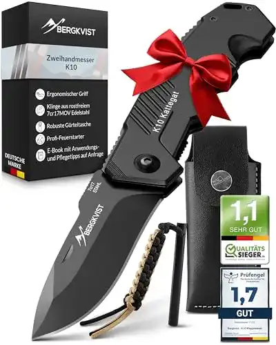 Taktisches Messer BERGKVIST ® K10 Klappmesser Zweihandmesser