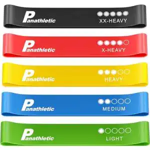 Power Band Panathletic Fitnessbänder, 5er Set – 5 Verschiedene