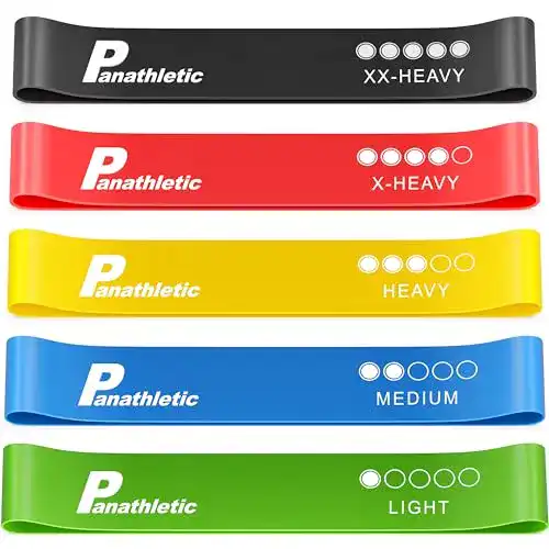 Power Band Panathletic Fitnessbänder, 5er Set – 5 Verschiedene