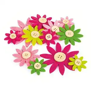 Filzblume Glorex 6 7101 331, Fliz, Mehrfarbig, 9.5 x 9.5 x 1.5 cm