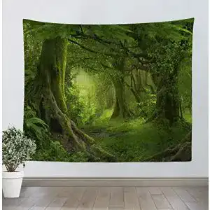 Wandteppich TEMOGU Wandbehang Psychedelic Wald