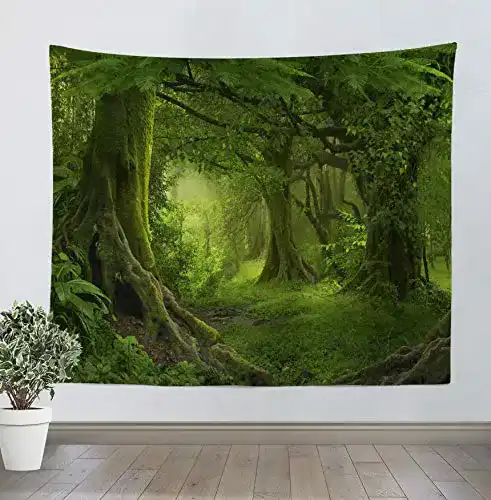 Wandteppich TEMOGU Wandbehang Psychedelic Wald