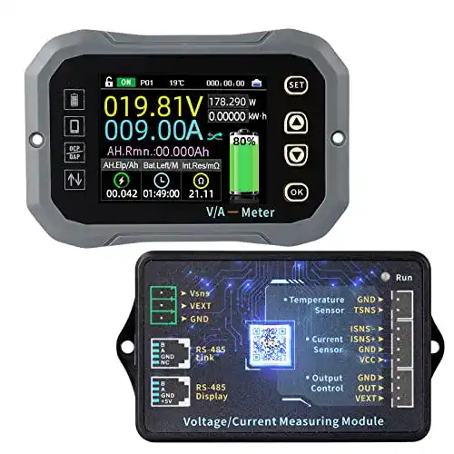 Batteriemonitor Koolertron Shunt 400A 0-120V 2.4inch Display