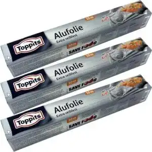 Alufolie Toppits Drei Aluminiumfolien extra reißfest