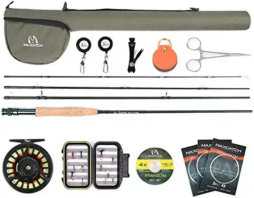 Fliegenrute sprinton Maximumcatch Extreme Combo 3/5/6/8 wt und Fliegenrolle Outfit mit Angelausrüstung