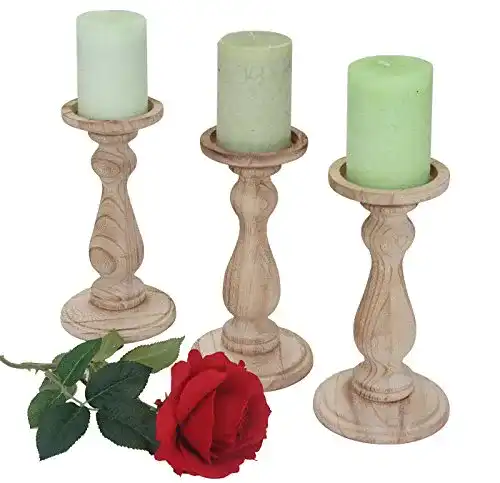 Kerzenständer Mendler 3er Set T361AM, Shabby-Look