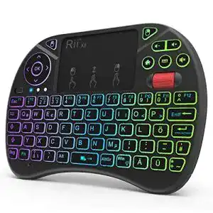 Mini-Tastatur Rii Mini Tastatur mit Touchpad, Smart TV Tastatur