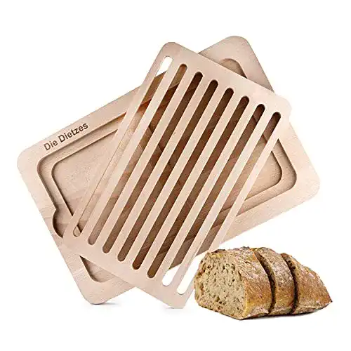 Brotschneidebrett Die Dietzes, mit Krümelfang 38x26x2 cm