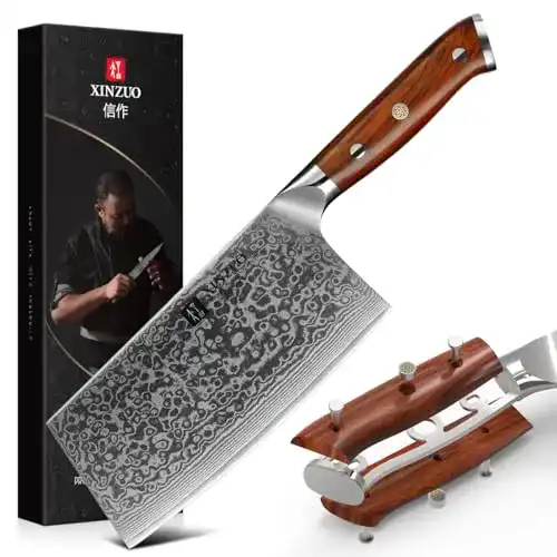 Xinzuo-Messer XINZUO Hackmesser Damaststahl 18cm