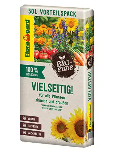 Zimmerpflanzenerde Floragard Bio-Erde Vielseitig, 50 Liter
