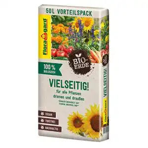 Torffreie Erde Floragard Bio-Erde Vielseitig 1×50 Liter – Universalerde