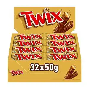 Schokoriegel Twix | Keks, Karamell | in einer Box (32 x 2 x 25 g)