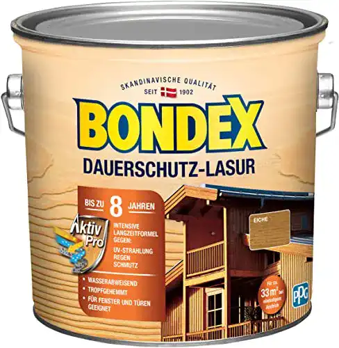 Holzschutzgel Bondex Dauerschutz-Lasur Eiche 2,50 l, 329913
