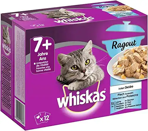 Whiskas-Katzenfutter whiskas 7 + Katzenfutter Ragout 48 à 85g