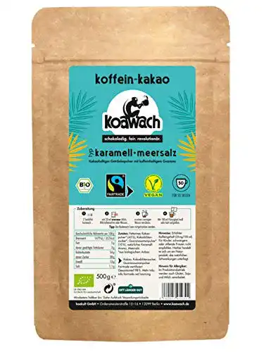 Koffein-Kakao koawach Karamell + Meersalz Kakaopulver, 500g